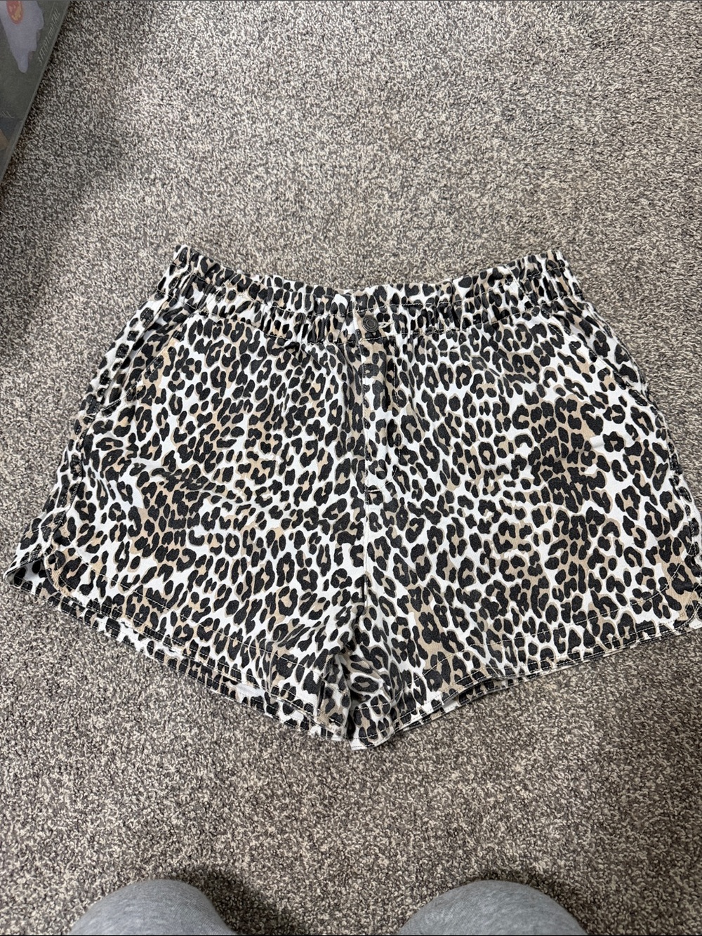 Thread & Supply Animal Print Lounge Shorts in Cream, Brown, Black